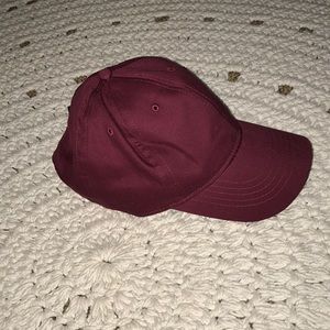 Burgundy hat